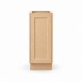 Utility base cabinet, natural maple shaker door, front view