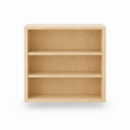 Open wall cabinet with shelves, natural maple
