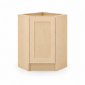 Diagonal corner base cabinet, natural maple