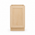 Base cabinet with one shaker door, natural maple, front view