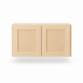 Refrigerator bridge wall cabinet, natural maple