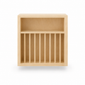 Plate rack wall cabinet, natural maple